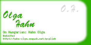 olga hahn business card